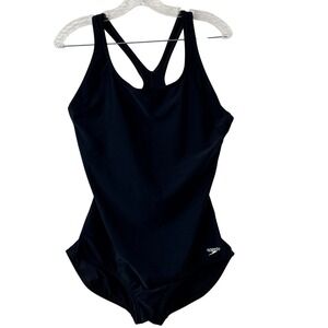 Speedo PowerFLEX One Piece Swimsuit 12 Tall Black